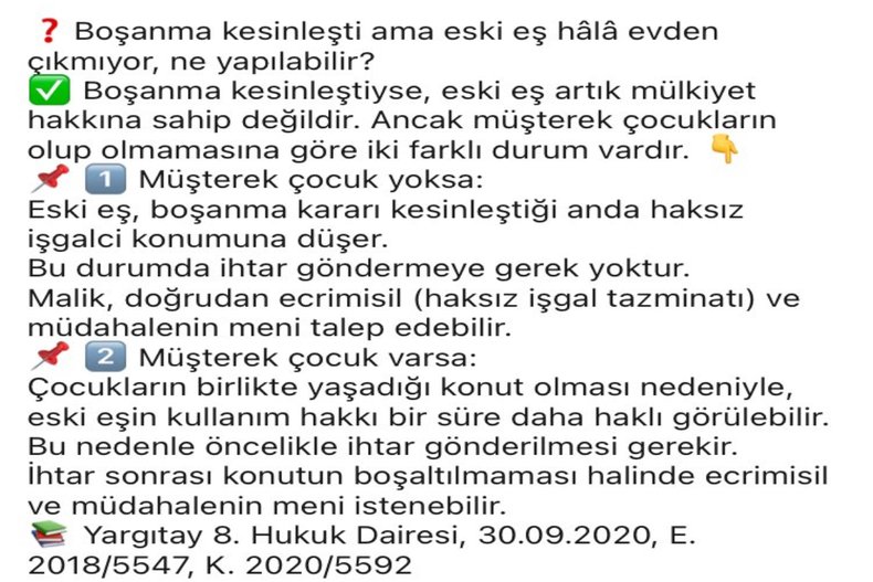 BOŞANMA KESİNLEŞTİ ESKİ EŞ EVDEN ÇIKMIYOR NE YAPMALIYIZ ?