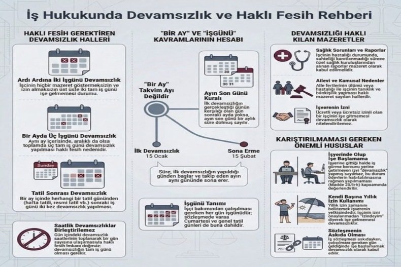 İŞ HUKUKUNDA DEVAMSIZLIK VE HAKLI FESİH REHBERİ