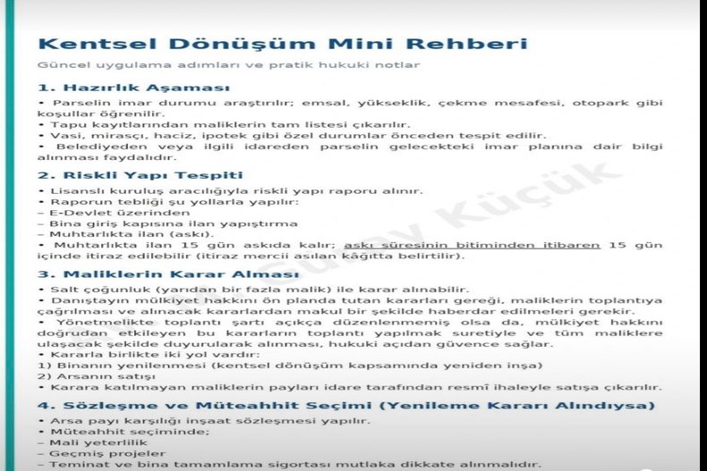 KENTSEL DÖNÜŞÜM MİNİ REHBERİ 1