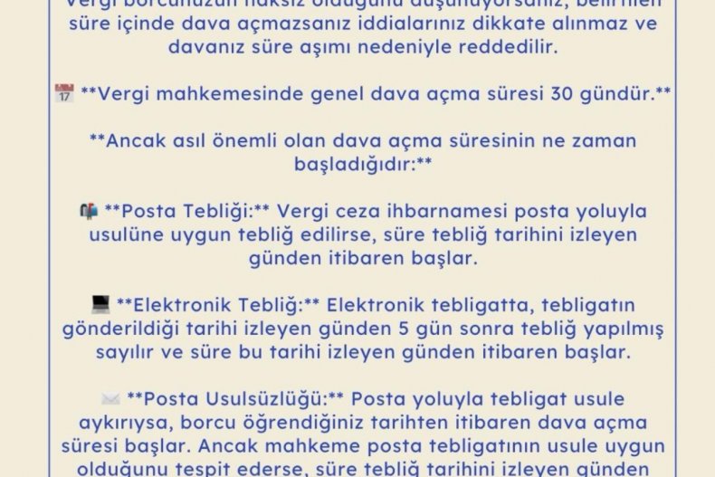 VERGİ BORCUNUZ HAKSIZ MI ? SÜREYİ KAÇIRMAYIN